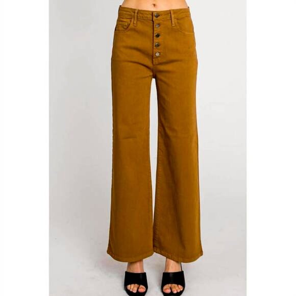 NEW L.T.J genoa fly button jean in camel size 28 - Picture 1 of 11